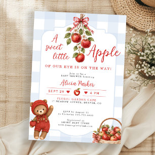 Apple of our eye boy baby shower invitation