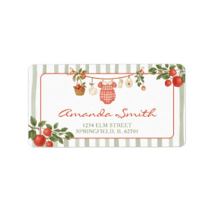 Apple of our Eye Clothesline Baby Shower Address Label