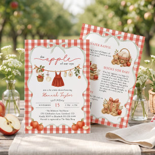 Apple of Our Eye Clothesline Baby Shower Invitation