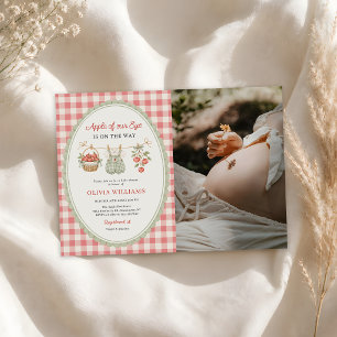 Apple of Our Eye Clothesline Baby Shower Photo Invitation