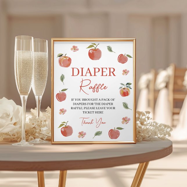 Apple of Our Eye Diaper Raffle Sign 8x10 (Creator Uploaded)