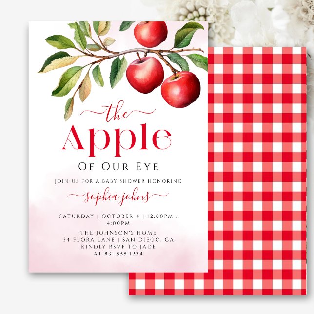 Apple Of Our Eye Fall Baby Shower   Invitation (Creator Uploaded)