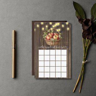 Apple Of Our Eye Fall Floral Wood Baby Shower Game