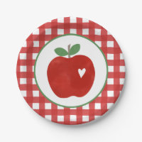 Apple of our Eye first birthday Paper Plates