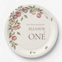 Apple Of Our Eye First Birthday Paper Plates