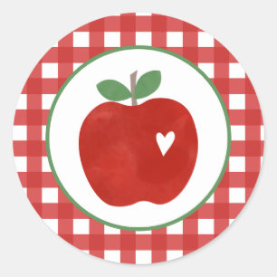 Apple of our Eye first birthday Paper Plates Classic Round Sticker