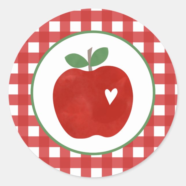 Apple of our Eye first birthday Paper Plates Classic Round Sticker (Front)