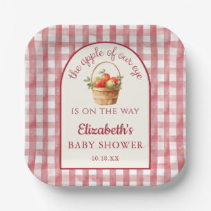Apple Of Our Eye Gender Neutral Baby Shower Paper Plate
