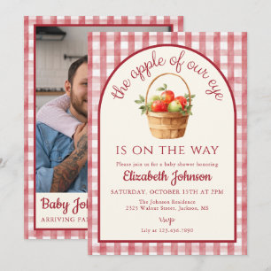 Apple Of Our Eye Gender Neutral Photo Baby Shower Invitation