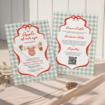 Apple of Our Eye Gingham All in One Baby Shower