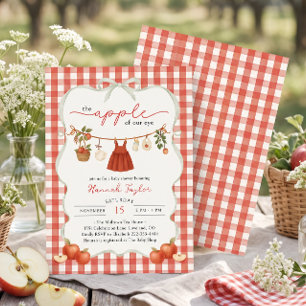 Apple of Our Eye Girl Baby Shower Invitation