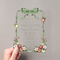 Apple of Our Eye Green Elegant Baby Shower