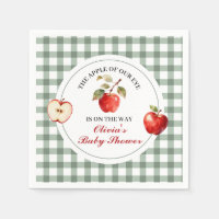 Apple of our eye green plaid Baby Shower