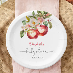 Apple of Our Eye Modern Baby Shower  Paper Plate