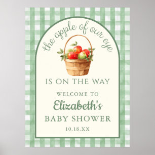 Apple Of Our Eye Neutral Baby Shower Welcome Sign