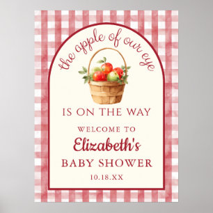 Apple Of Our Eye Neutral Baby Shower Welcome Sign