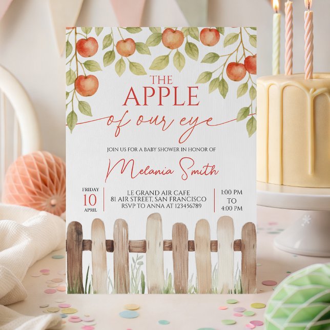 Apple of Our Eye Orchard Baby Shower Invite (Creator Uploaded)