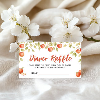 Apple of Our Eye Orchard Diaper Raffle Ticket Enclosure Card