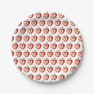 Apple of Our Eye Red Apple Heart Baby Shower Plate