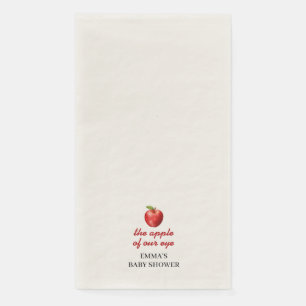 Apple of Our Eye Red baby shower fall script Napkin
