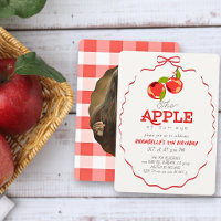 Apple of our Eye Red Bow Photo Girl Birthday