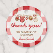 Apple of Our Eye Red Gingham Baby Shower