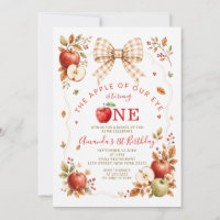 Apple Of Our Eye Red Plaid Bow Fall First Birthday
