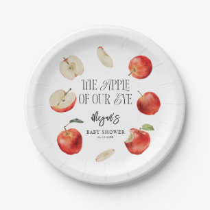 Apple Of Our Eye Rustic Baby Shower Paper Plate