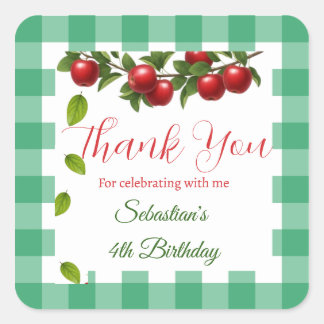 Apple of Our Eye Thank You Favour Stickers