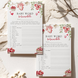 Apple Of Our Eye 'Word Scramble' Baby Shower Game