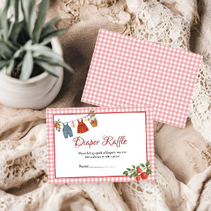 Apple of our eyes Fruit Fall baby diaper request Enclosure Card
