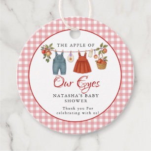 Apple of our eyes Fruit Fall baby shower thank you Favour Tags