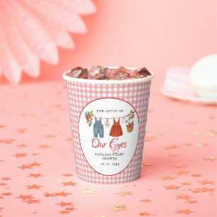 Apple of our eyes Fruit Fall baby shower thank you Paper Cups