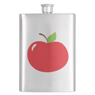 Apple of Your Eye – Cute Red Fruit Cartoon Hip Flask