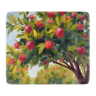 Apple Orchard Autumn Fall Watercolor Cutting Board