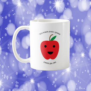 Apple Orchard Kawaii Red Personalise Coffee Mug