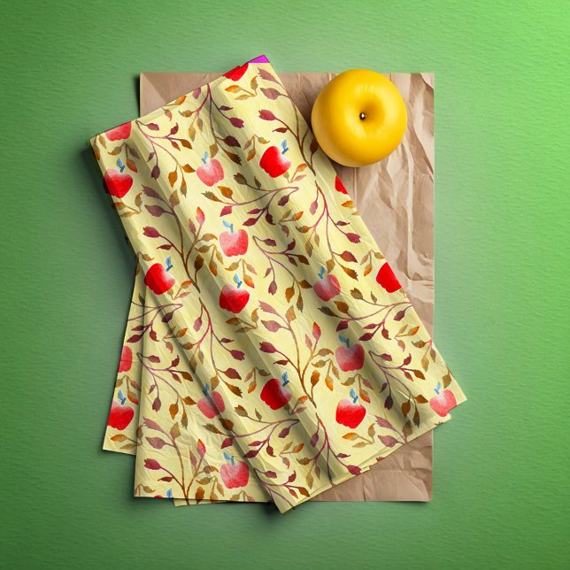 Apple Orchard red  Tissue Paper (Apple orchard tissue paper )