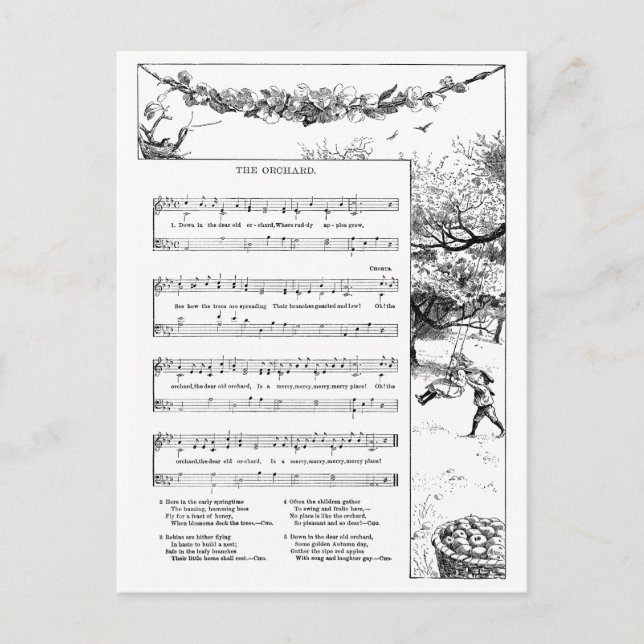 Apple Orchard Song Postcard (Front)