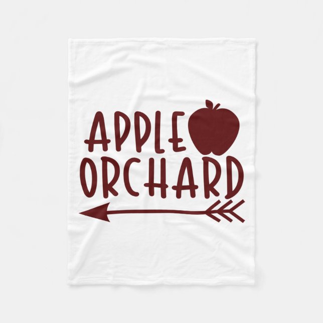 Apple Orchard with Apple Fleece Blanket (Front)