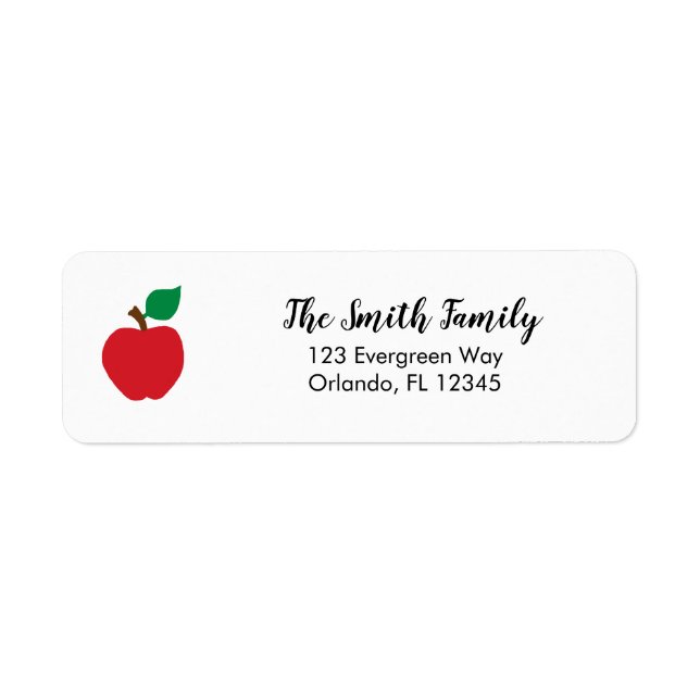 Apple Painting Autumn Design Return Address Label (Front)