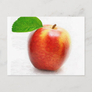 Apple painting postcards