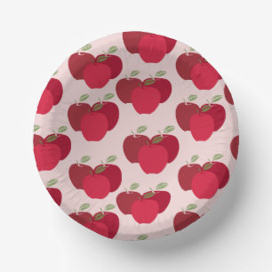 Apple Pattern 7" Paper Bowl for Parties or Events Plate