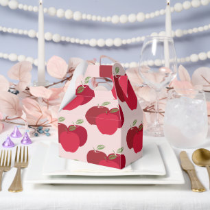 Apple Pattern Gable Favour Box for Party Gifts