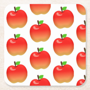 Apple pattern Paper Coaster for Party Celebration