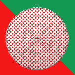 Apple Pattern Red Fruit Dartboard<br><div class="desc">Do you like fun dartboards?  This dartboard features a pattern of red apples with green leaves.</div>