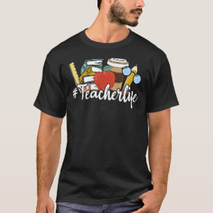 Apple Pencil Book Teacher Life Teacher T-Shirt