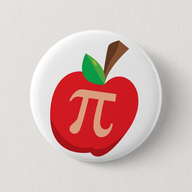 Apple Pi 6 Cm Round Badge (Front)