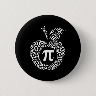 Apple Pi Algebra Sign Math Funny Pi Day Gift  6 Cm Round Badge