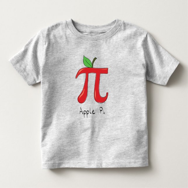Apple Pi Cute Math Pi Day Kid's Toddler T-Shirt (Front)