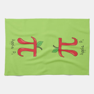 Apple Pi Cute Math Pi Day Pie Baking Kitchen Towel